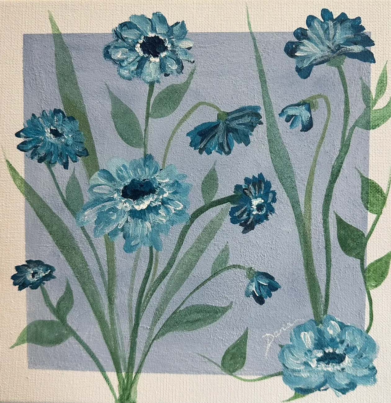 Delicate Flowers on Matte Base