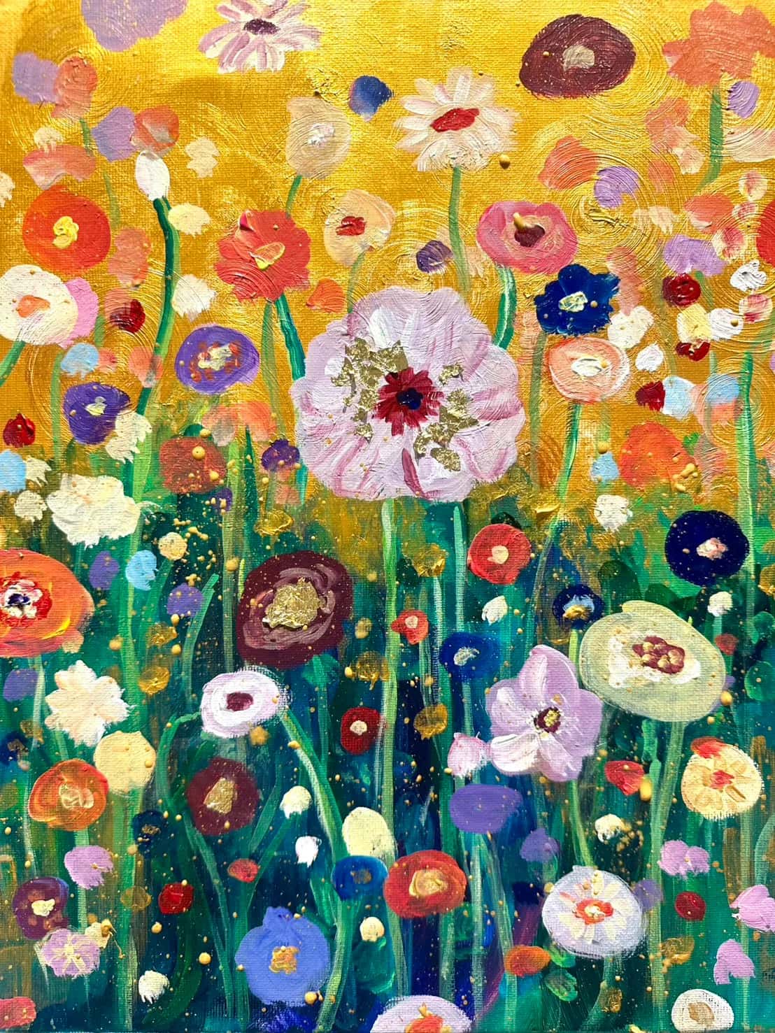 Klimt Inspired Wildflowers
