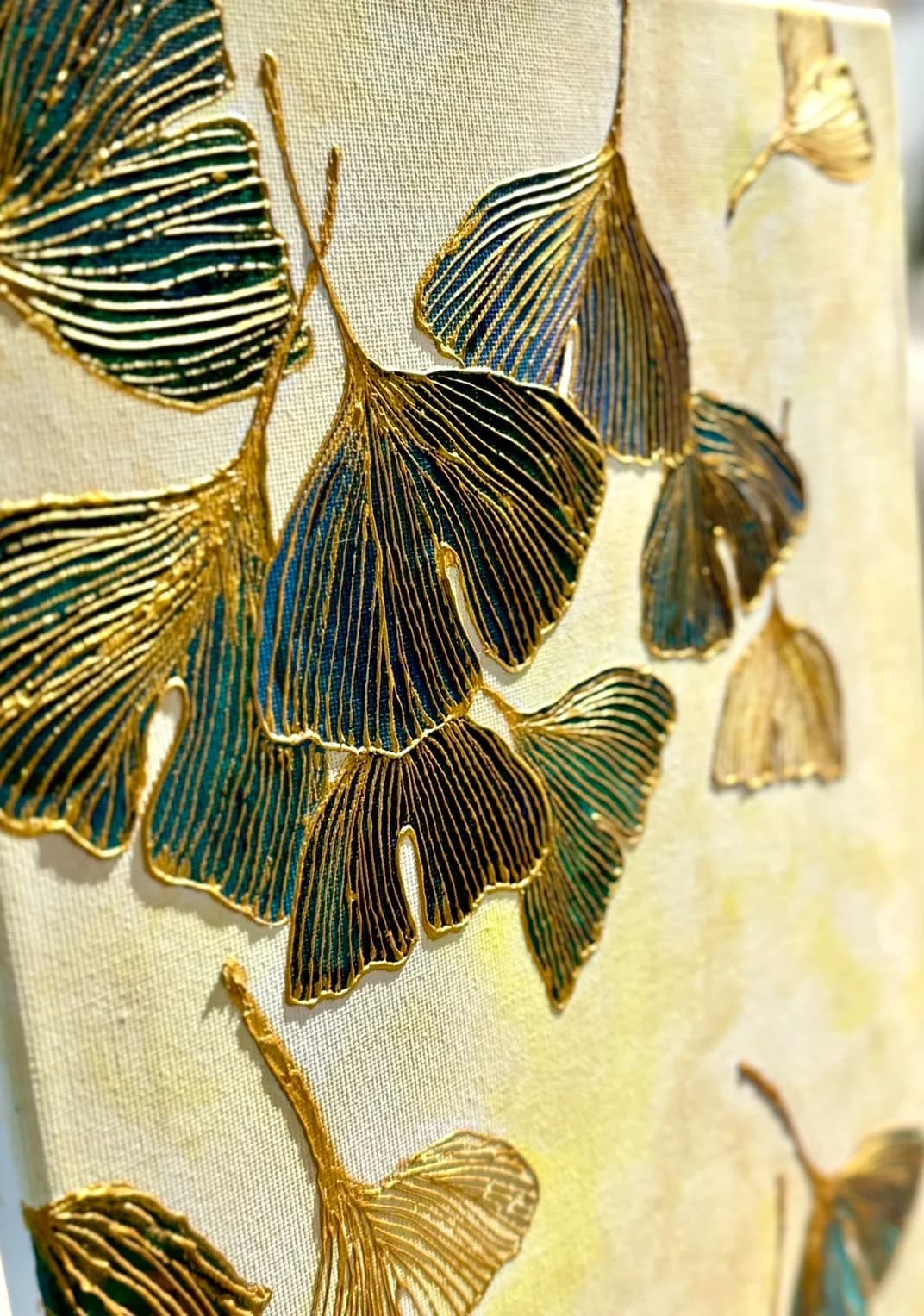 GInko Leaves with Gold Lining