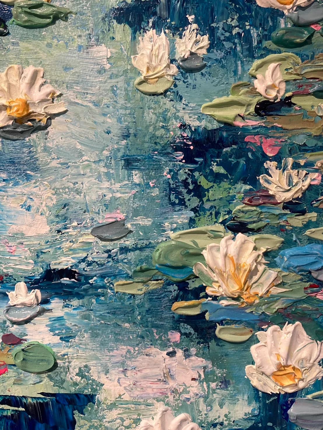 Texture Art: Monet Water Lilies 2