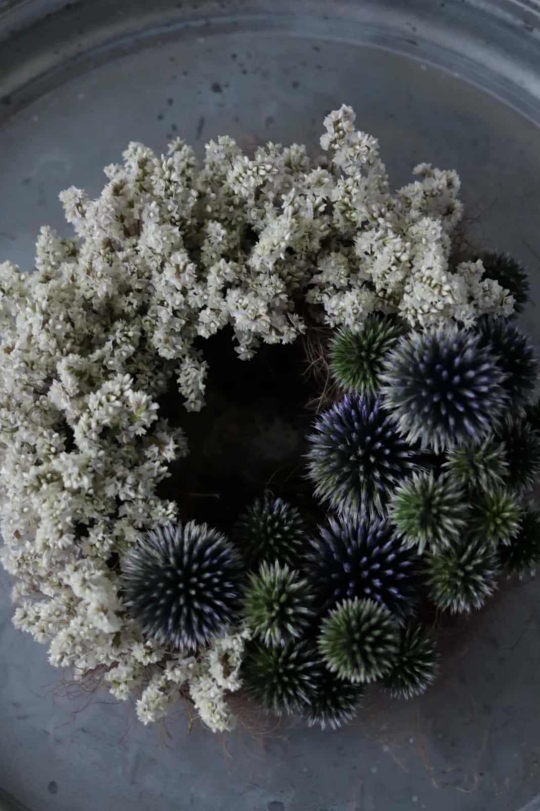 Flower Arrangement: Lapis Lazuli Thistle Wreath