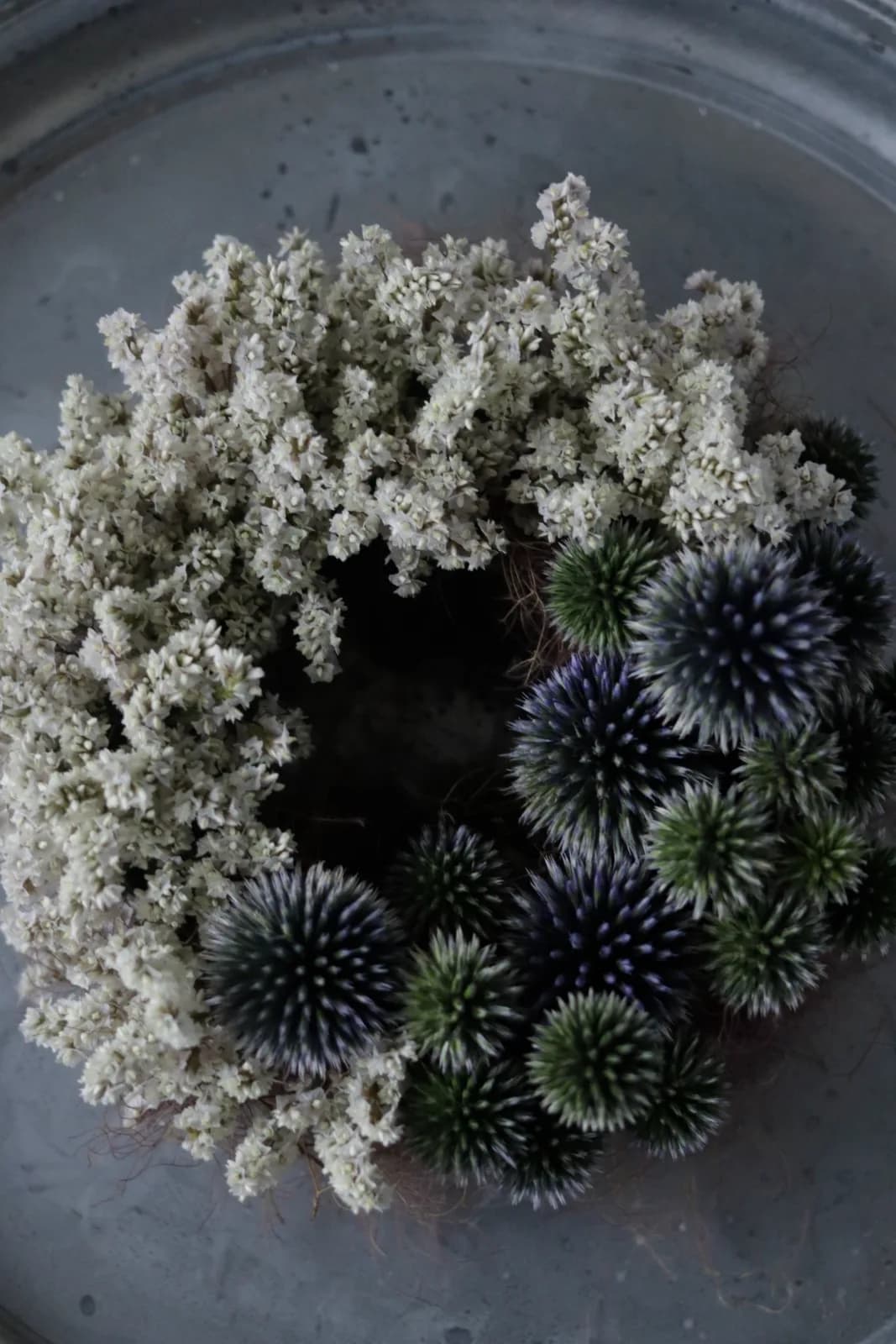 Flower Arrangement: Lapis Lazuli Thistle Wreath