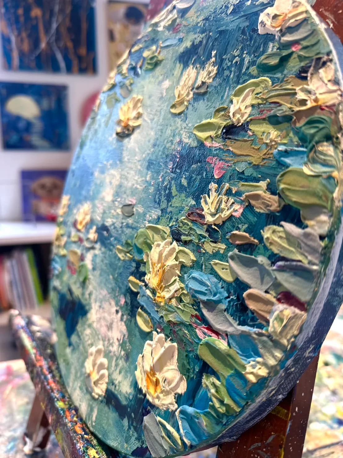 Texture Art: Monet Water Lilies 4