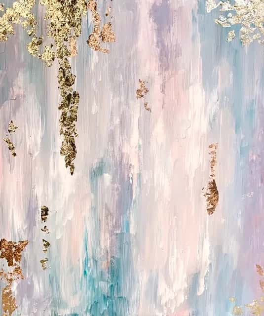 LL Soft Contemporary Abstract with Metallic Accents