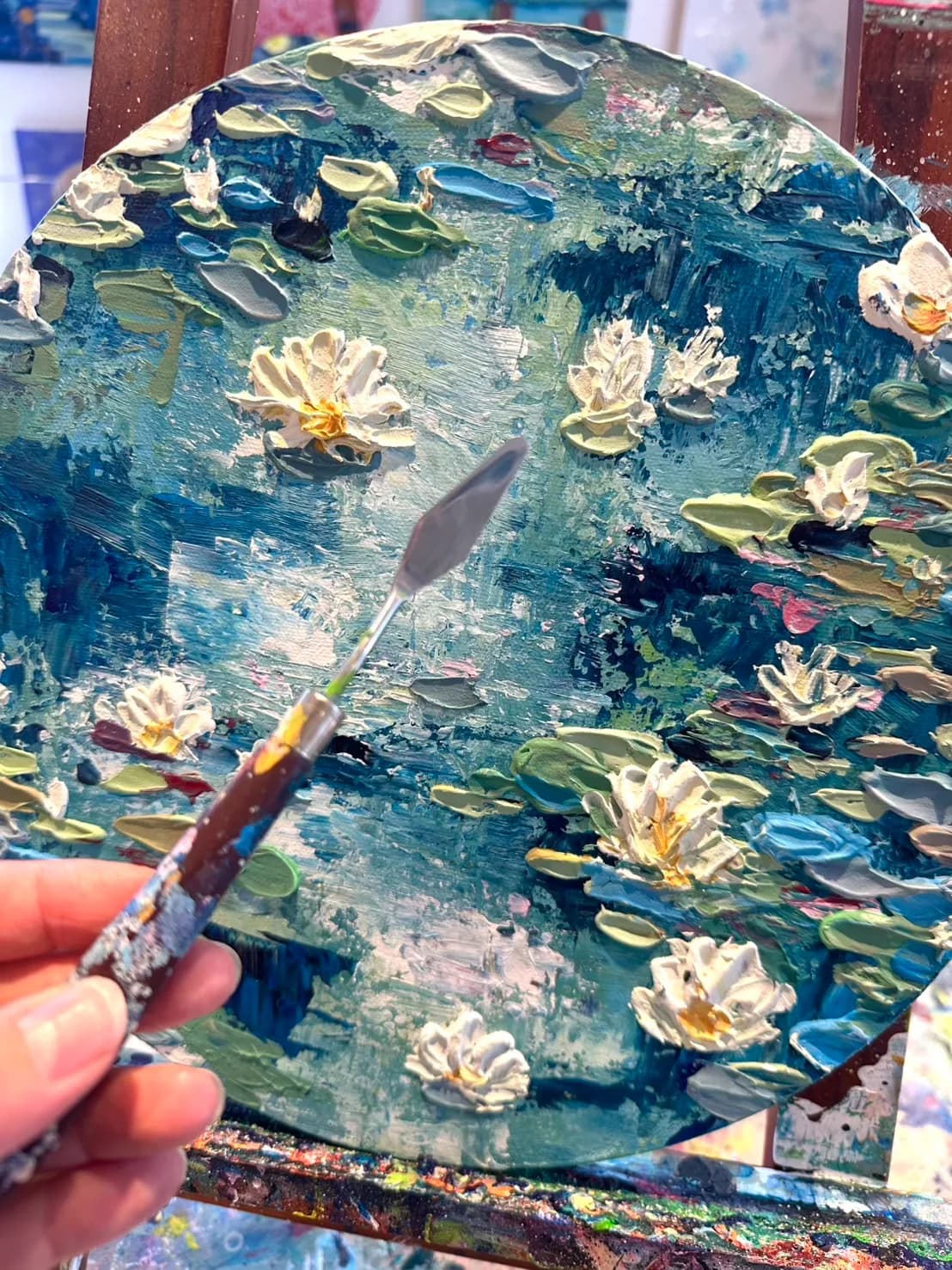 Texture Art: Monet Water Lilies 3