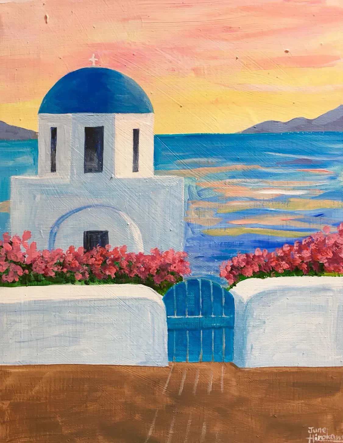 Blue Roofs of Santorini Greece
